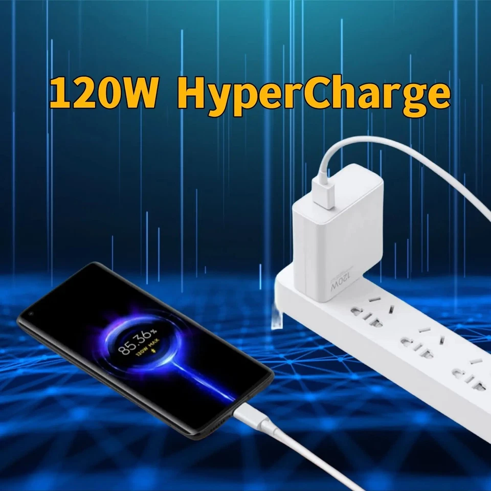Caricabatterie originale Xiaomi 120W Turbo Fast Charge Adattatore per Redmi Note - Immagine 4 di 4