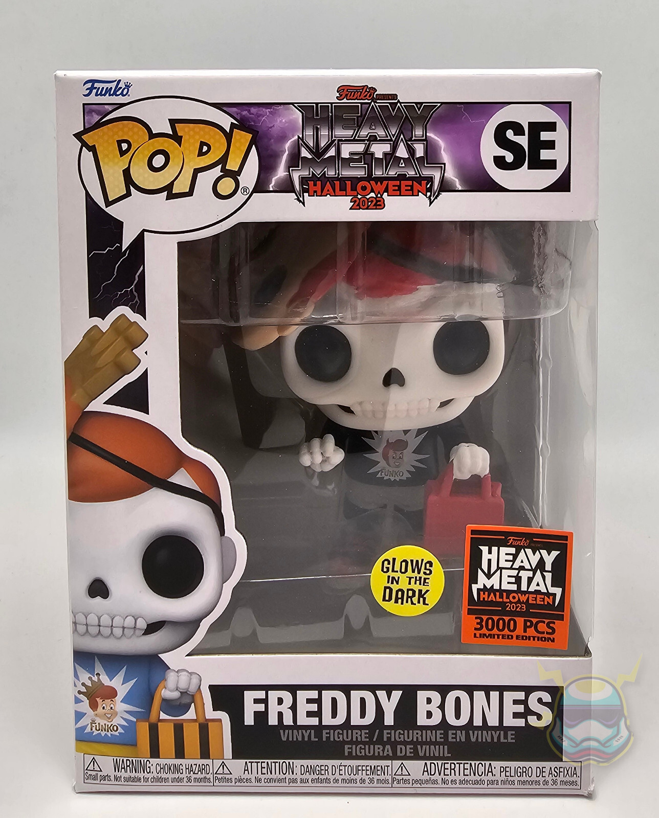 Funko Pop FREDDY BONES SE 3000pcs Glow In The Dark NYCC Vinyl Figure Protector