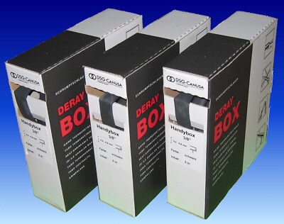 10 x Deray Schrumpfschlauch Box 9,5 - 4,8 mm schwarz zu je 5 m