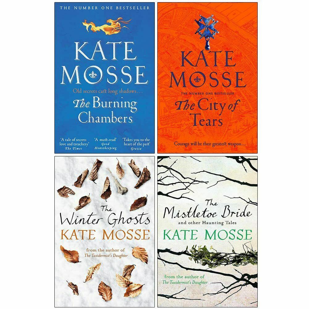 Kate Mosse 4 Books Set The Burning Chambers,City of Tears,Winter Ghosts,Mistleto