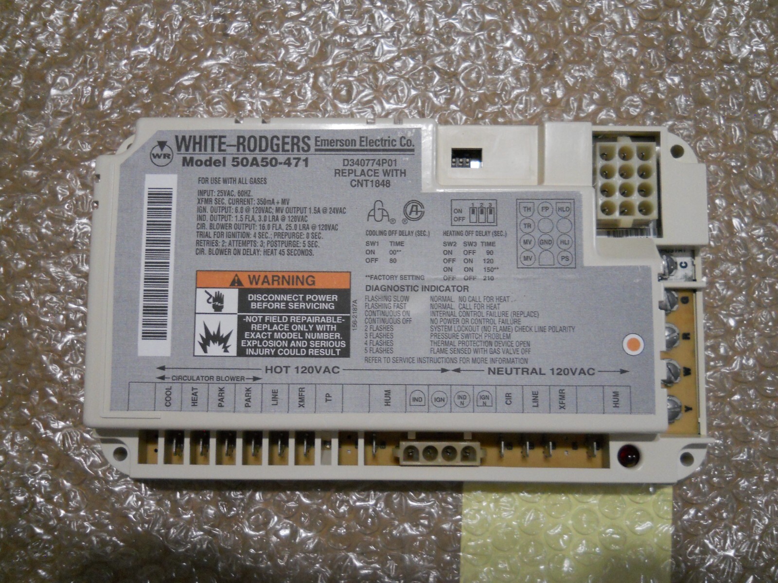 New WhiteRodgers 50A50471 Control Board, Emerson D340774P01 eBay