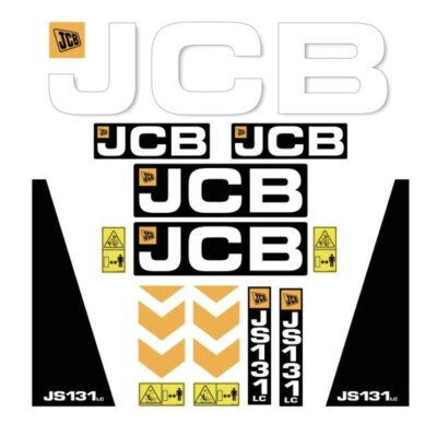 Jcb Telehandler Boom Sticker Decal Sticker Set JCB JS131 LC Digger Excavator Decal Set | eBay UK