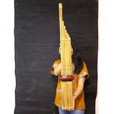 Instrumento musical órgano boca Khaen bambú Isan Laos hecho a mano tradicional Am