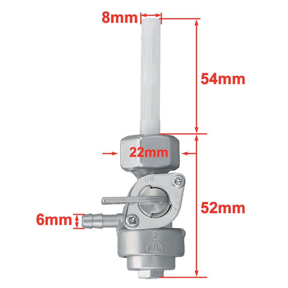 2X ON/OFF Shut Off Valve Gas Fuel Tank Pump Petcock Switch Gasoline ...