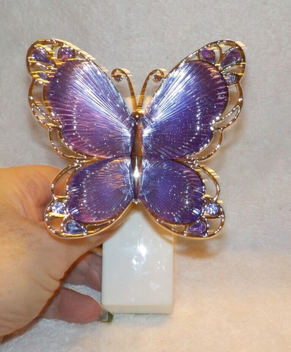Bath & Body Wallflowers Home Diffuser Plugin Night light- purple butterfly