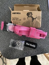 NEW IN BOX LARGE PINK TACTICAL Aubell Dog Leash With Collar ADJUSTABLE FREE SHIP