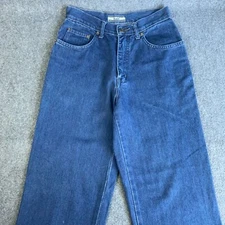 Half Jeans Vintage Womens Size 28 Blue High Waist Straight Leg Retro Comfort