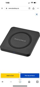 Insignia 15w Qi Wireless Charging Pad with Cable - Black