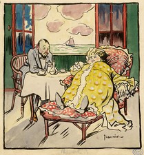 Pierre-Georges Jeanniot Lithograph 1904 Le Rire No.79 Belle Epoque Illustration