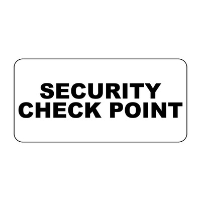 Security Check Point Retro Vintage Style Metal Sign - 8 In X 12 In With Holes