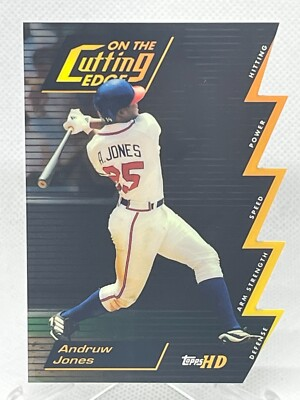#ad Andruw Jones 1999 Topps HD On the Cutting Edge #CE1 Die Cut Insert XebX $3.89