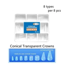 Dental Matrix Matrices Conical Transparent Crown 64 pcs 8 Types № 1.915 TOR VM