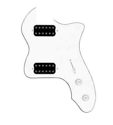 920D Custom 72 Thinline Tele Loaded Pickguard White -  Smoothie Black Humbuckers