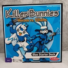 Killer Bunnies Heroes vs Villains Blue Starter Deck Playroom Entertainment Card