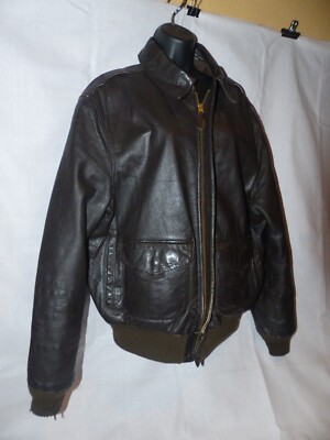 Vintage Avirex TYPE A-2 Bomber Flight Jacket Leather Men's