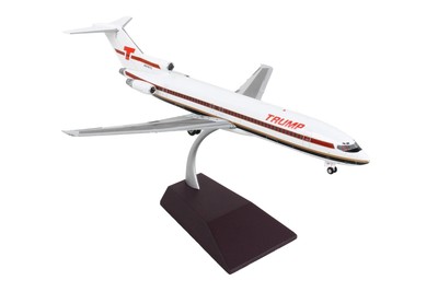 Boeing 727-200 Commercial Aircraft ''Trump Shuttle'' White with Red Stripes ''Gemin