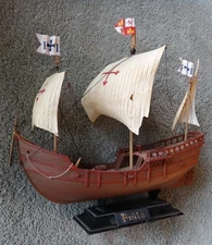 10x9x5" Handcrafted Nautical Decor Pinta Plastic Model Ship School Project