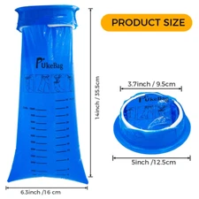 50 Pack Emesis Bag, Disposable Vomit Bags, Aircraft & Car Sickness Bag, Nausea