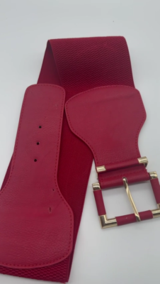 Women Red Elastic Wide Strap Sexy Hot Belt Hip High Waist  display picture 1