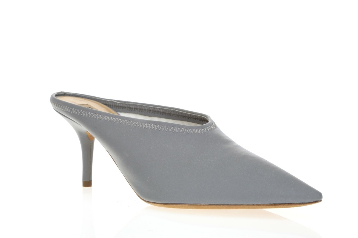 Yeezy Season 7 Womens 249198 Mules Pump Chrome Size 38 EU/ 8 US