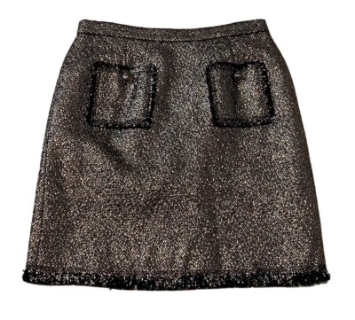 Darling London Gold/Black A Line Skirt size US 6, UK size 10, RN