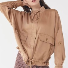 Forever Audrey Jacket Women’s Large Roll Tab Sleeves Size L.nwt
