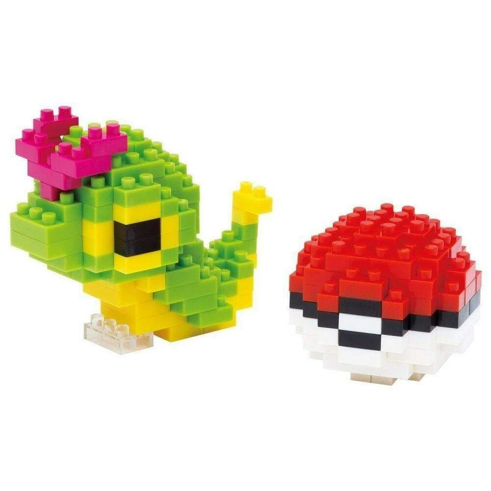 Caterpie with Pokeball Nanoblock Pokemon Series Bandai NEW