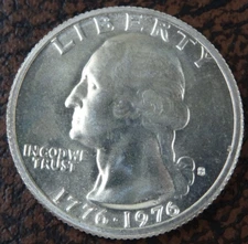 1976-S Silver Unc Washington Quarter Bicentennial US Mint BU 25C 40%