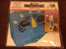 Halloween Costume Set: One Tail and One Mask Dinosaur Kids Blue Felt Costume