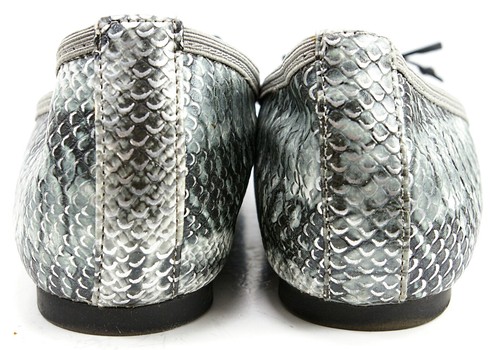 Sam & Libby Johnah Women's Silver Gray Snakeskin Ballet Flats Size 6M - Picture 6 of 10