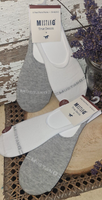 2 Paar Mustang True Denim Socken Grau / Weiß Gr. 39-42 Set FüßLinge Sommer