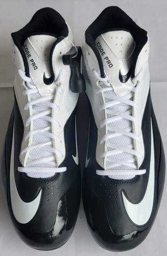 Mens Size 16 Black White Nike Lunar Code Pro 3/4 Football Cleats 579669-010 - Picture 5 of 7
