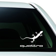 6 Inch Quattro Gecko Lizard Die Cut Decal Bumper Windows Sticker For Audi A4 A5