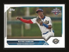 2023 Topps Pro Debut Rayne Doncon Base Card Rancho Cucamonga Quakes (#PD-23)