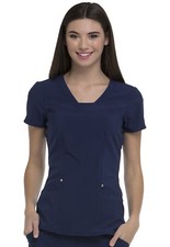 Navy Blue HeartSoul Scrubs Serenity V Neck Top HS665 NYPS
