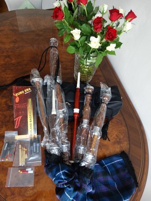 Great Highland Bagpipes By EURO ERA - Nickel Mounts (Beginner Starter Package)