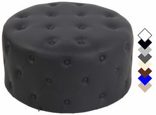 Fußhocker Korsika Polsterhocker Sitzhocker Pouf Hocker gesteppt Chesterfield