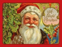 Holzschild 30X40 Cm Santa Claus Tannenbaum Deko Geschenk Holz Schild