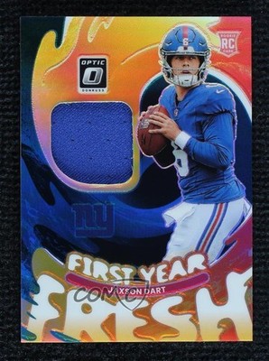 2025 Panini Donruss Optic First Year Fresh Neon Blue Prizm Jaxson Dart 4jk