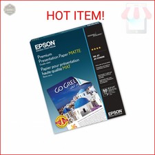 Epson Premium Presentation Paper MATTE 8.5x11 Inches, Double-sided, 50 Sheets 