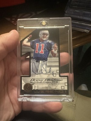 2001 Fleer Authority - We're No. 1 Drew Bledsoe Autographs (AU, MEM)