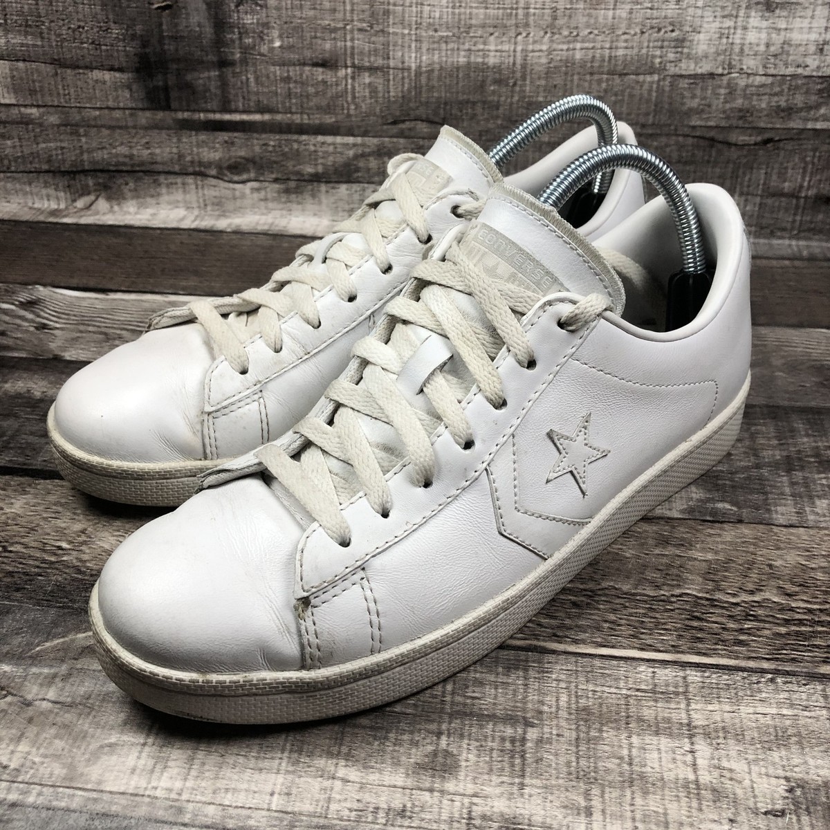 Converse Pro Leather Ox White Size 9 Skateboard Sneaker | eBay