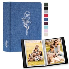 Lanpn Photo Album 4x6 50 Pictures 2 Packs, Small Mini 50 Pockets/2PK, Blue