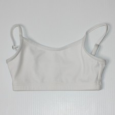Capezio Girl's Dancewear Team Basics Camisole Bra Top in White Color size M/CH