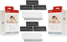 Canon KP 108IN Ink Paper Set 2 Pack 216 Prints Postcard Size Dye Sublimation