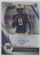 2021 Panini Prizm Draft Picks Silver Keith Taylor #DPA-KET Auto 07d9