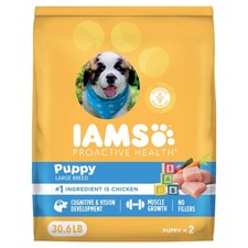 IAMS Proactive Health Puppy Food, Large Breed 30.6 Pound (Pack of 1), Chicken  2.42 per pound