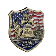 UNTED STATES Independence 250 Anniversary Metal Commemorative Coin 1776-2026