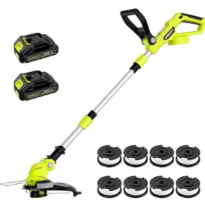 20V Cordless Electric Weed Wacker with 12-Inch Cutting Width & Auto Line Feed
