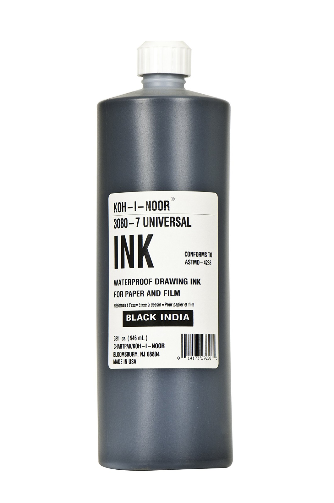 Koh-I-Noor Dye-Based Universal Drawing Ink 32 Oz. Bottle, Bl